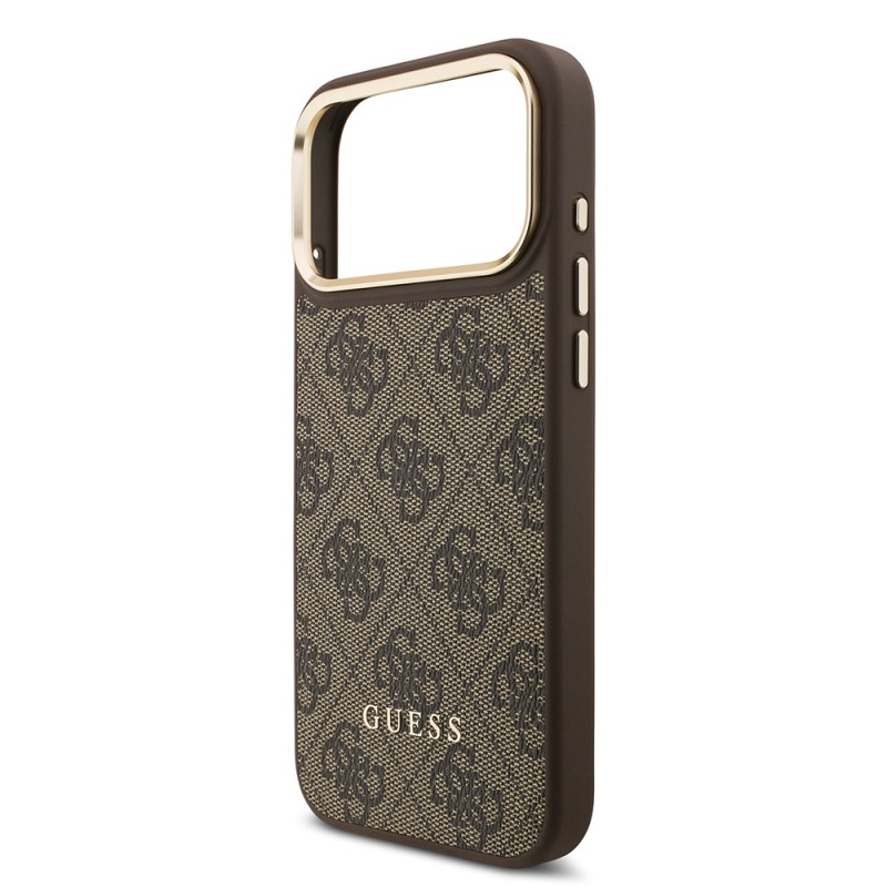Apple iPhone 17 Pro Max Case Guess Original Licensed M-safe Charging Case with Strap and 4G Logo Card Holder - 8