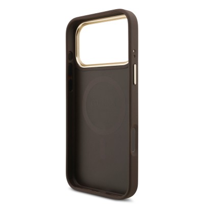 Apple iPhone 17 Pro Max Case Guess Original Licensed M-safe Charging Case with Strap and 4G Logo Card Holder - 9