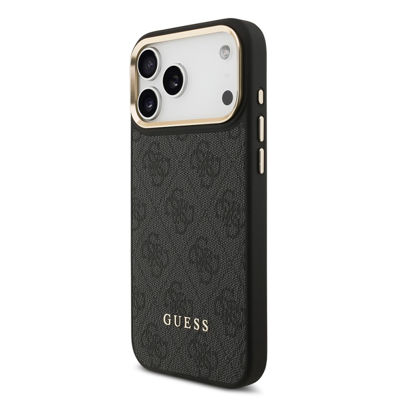 Apple iPhone 17 Pro Max Case Guess Original Licensed M-safe Charging Case with Strap and 4G Logo Card Holder - 14