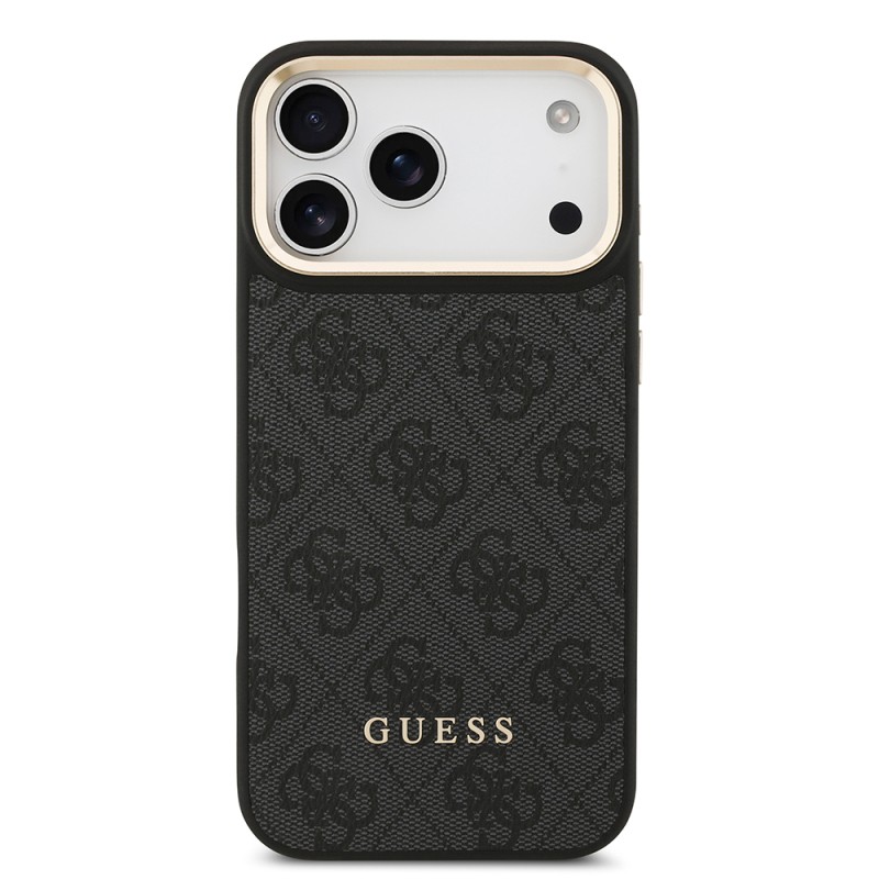 Apple iPhone 17 Pro Max Case Guess Original Licensed M-safe Charging Case with Strap and 4G Logo Card Holder - 15