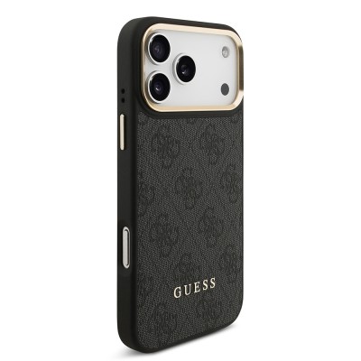 Apple iPhone 17 Pro Max Case Guess Original Licensed M-safe Charging Case with Strap and 4G Logo Card Holder - 16