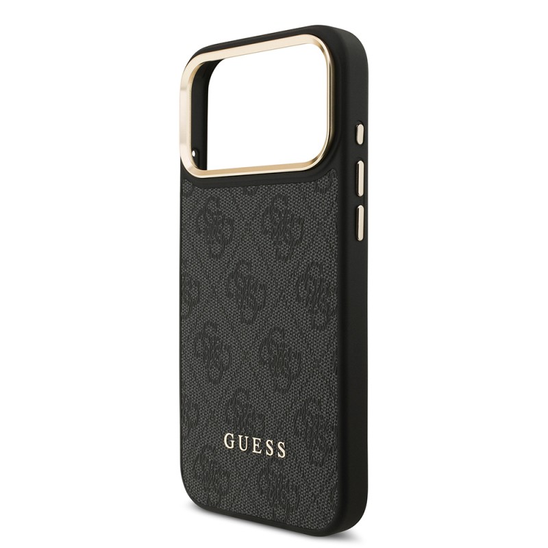 Apple iPhone 17 Pro Max Case Guess Original Licensed M-safe Charging Case with Strap and 4G Logo Card Holder - 18