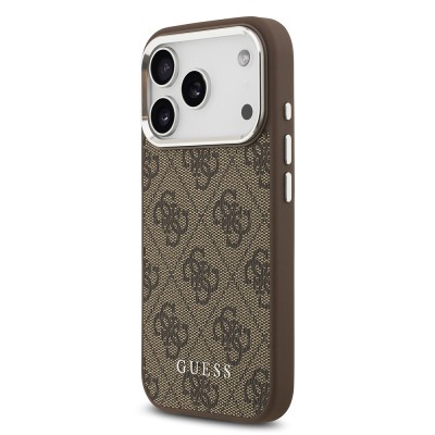 Apple iPhone 17 Pro Max Case Guess Original Licensed M-safe Charging Feature 4G Classic Text Logo Cover - 4