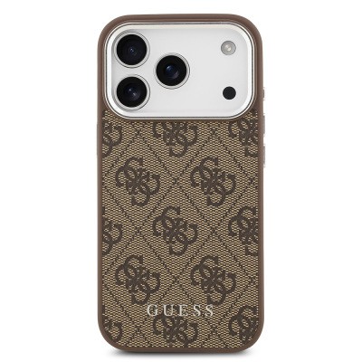 Apple iPhone 17 Pro Max Case Guess Original Licensed M-safe Charging Feature 4G Classic Text Logo Cover - 5