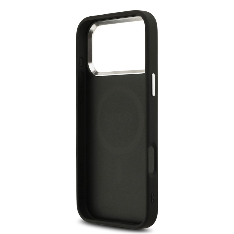 Apple iPhone 17 Pro Max Case Guess Original Licensed M-safe Charging Feature 4G Classic Text Logo Cover - 15