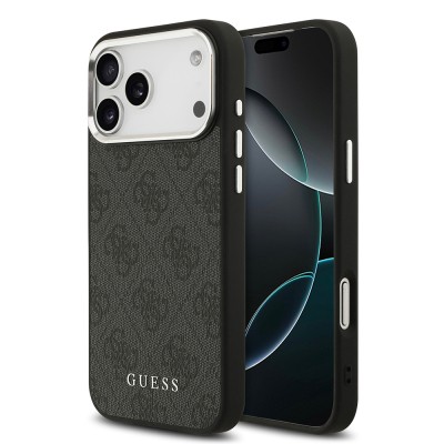 Apple iPhone 17 Pro Max Case Guess Original Licensed M-safe Charging Feature 4G Classic Text Logo Cover - 3