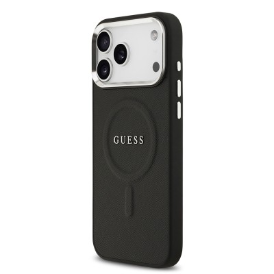 Apple iPhone 17 Pro Max Case Guess Original Licensed M-safe Charging Feature Classic Script Logo PU Leather Cover - 10