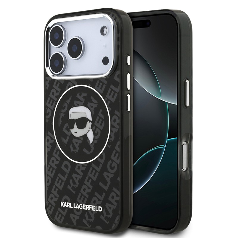 Apple iPhone 17 Pro Max Case Karl Lagerfeld Original Licensed IML Printed KL Heads Cover - 1