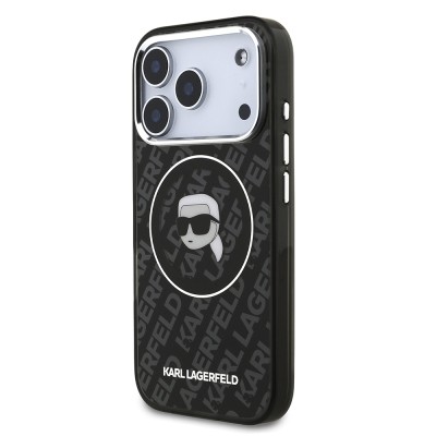 Apple iPhone 17 Pro Max Case Karl Lagerfeld Original Licensed IML Printed KL Heads Cover - 3