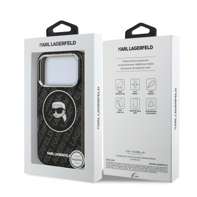 Apple iPhone 17 Pro Max Case Karl Lagerfeld Original Licensed IML Printed KL Heads Cover - 9