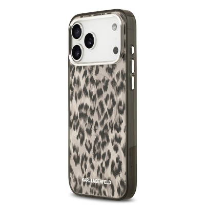 Apple iPhone 17 Pro Max Case Karl Lagerfeld Original Licensed M-Safe Charging Feature IML Leopard Print Cover - 10