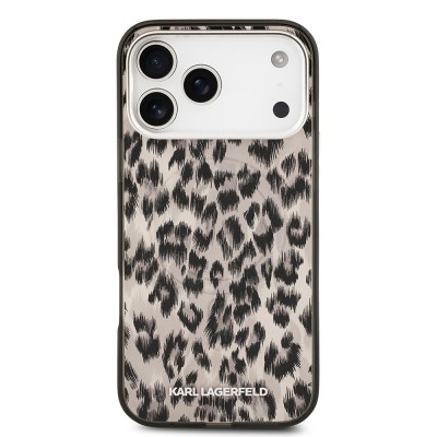 Apple iPhone 17 Pro Max Case Karl Lagerfeld Original Licensed M-Safe Charging Feature IML Leopard Print Cover - 11