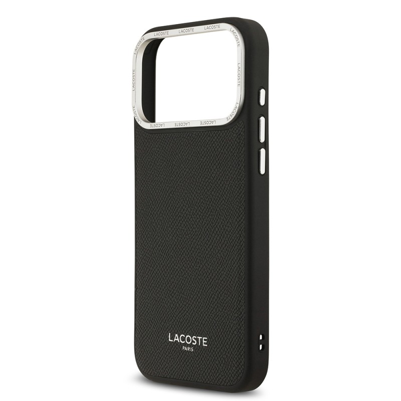 Apple iPhone 17 Pro Max Case Lacoste Original Licensed M-Safe Charging Feature Champs Elysees PU Leather Design Cover - 19