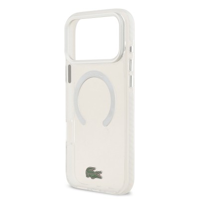 Apple iPhone 17 Pro Max Case Lacoste Original Licensed M-Safe Charging Feature Iconic Crocodile Logo Frosted Cover - 9