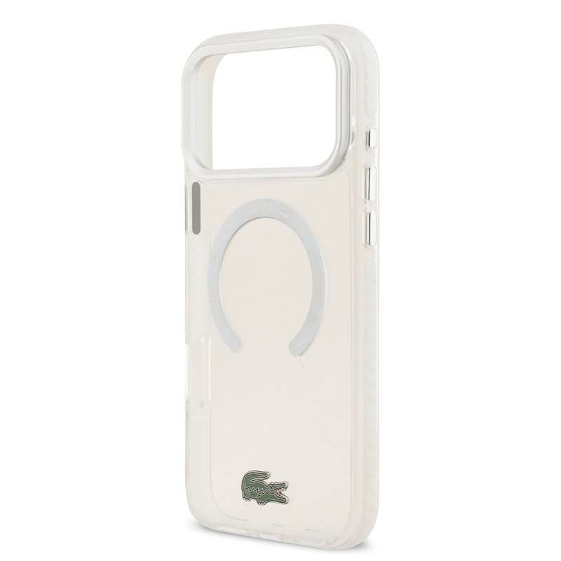 Apple iPhone 17 Pro Max Case Lacoste Original Licensed M-Safe Charging Feature Iconic Crocodile Logo Frosted Cover - 9