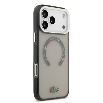 Apple iPhone 17 Pro Max Case Lacoste Original Licensed M-Safe Charging Feature Iconic Crocodile Logo Frosted Cover - 13