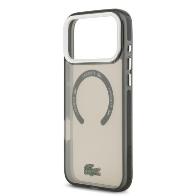 Apple iPhone 17 Pro Max Case Lacoste Original Licensed M-Safe Charging Feature Iconic Crocodile Logo Frosted Cover - 15