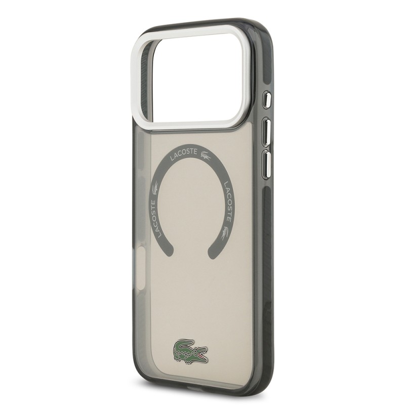 Apple iPhone 17 Pro Max Case Lacoste Original Licensed M-Safe Charging Feature Iconic Crocodile Logo Frosted Cover - 15