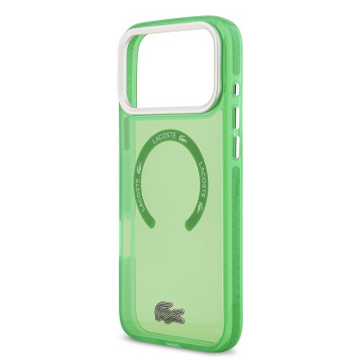 Apple iPhone 17 Pro Max Case Lacoste Original Licensed M-Safe Charging Feature Iconic Crocodile Logo Frosted Cover - 21