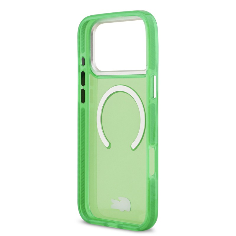 Apple iPhone 17 Pro Max Case Lacoste Original Licensed M-Safe Charging Feature Iconic Crocodile Logo Frosted Cover - 22