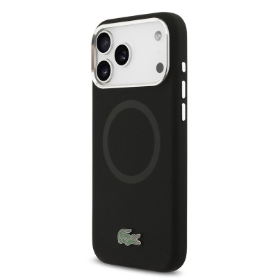 Apple iPhone 17 Pro Max Case Lacoste Original Licensed M-Safe Charging Feature Iconic Logo Metal Camera Frame Silicone Cover - 13