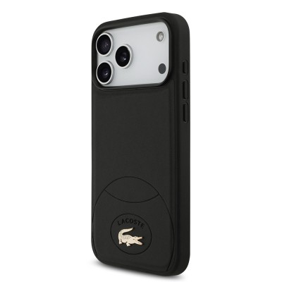 Apple iPhone 17 Pro Max Case Lacoste Original Licensed M-Safe Charging Feature PU Leather Design Metal Logo Cover - 4