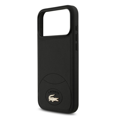 Apple iPhone 17 Pro Max Case Lacoste Original Licensed M-Safe Charging Feature PU Leather Design Metal Logo Cover - 8