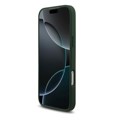 Apple iPhone 17 Pro Max Case Lacoste Original Licensed M-Safe Charging Feature PU Leather Design Metal Logo Cover - 14