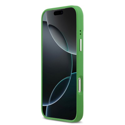 Apple iPhone 17 Pro Max Case Lacoste Original Licensed M-safe Charging Feature PU Pique Pattern Stand Metal Logo Cover - 16