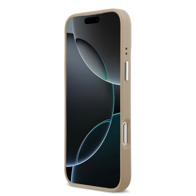 Apple iPhone 17 Pro Max Case Lacoste Original Licensed M-safe Charging Feature PU Pique Pattern Stand Metal Logo Cover - 30