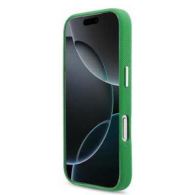 Apple iPhone 17 Pro Max Case Lacoste Original Licensed M-Safe Charging Feature PVC Piqué Patterned Back Surface Iconic Crocodile Weave Logo Cover - 13