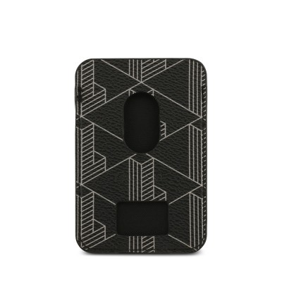 Apple iPhone 17 Pro Max Case Lacoste Original Licensed M-Safe Charging Function PU Leather Design Card Holder Mixed Monogram Pattern Cover - 22