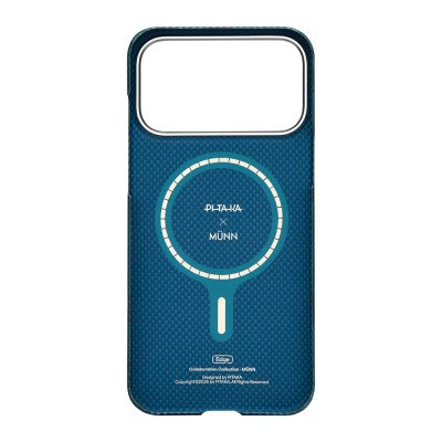 Apple iPhone 17 Pro Max Case M-safe Charging Enabled Aramid Fiber Pitaka Flora in Grid Series Cover - 7