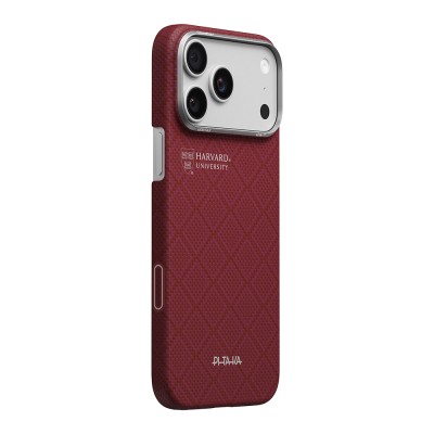 Apple iPhone 17 Pro Max Case M-safe Charging Enabled Aramid Fiber Pitaka Harvard University Series Cover - 2