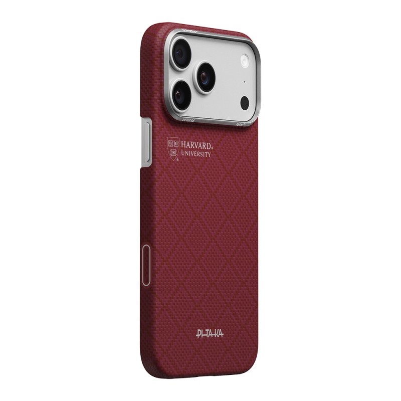 Apple iPhone 17 Pro Max Case M-safe Charging Enabled Aramid Fiber Pitaka Harvard University Series Cover - 2