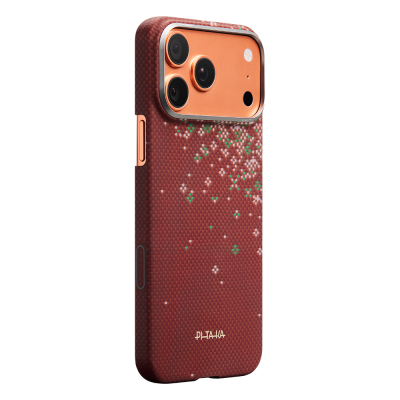 Apple iPhone 17 Pro Max Case M-safe Charging Enabled Aramid Fiber Pitaka Sakura Hours Series Cover - Pitaka