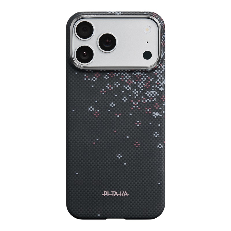 Apple iPhone 17 Pro Max Case M-safe Charging Enabled Aramid Fiber Pitaka Sakura Hours Series Cover - 2