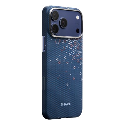 Apple iPhone 17 Pro Max Case M-safe Charging Enabled Aramid Fiber Pitaka Sakura Hours Series Cover - 7
