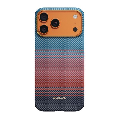 Apple iPhone 17 Pro Max Case M-safe Charging Enabled Aramid Fiber Pitaka Sunset 2.0 California Dream Series Cover - 1