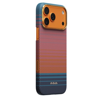 Apple iPhone 17 Pro Max Case M-safe Charging Enabled Aramid Fiber Pitaka Sunset 2.0 California Dream Series Cover - 20