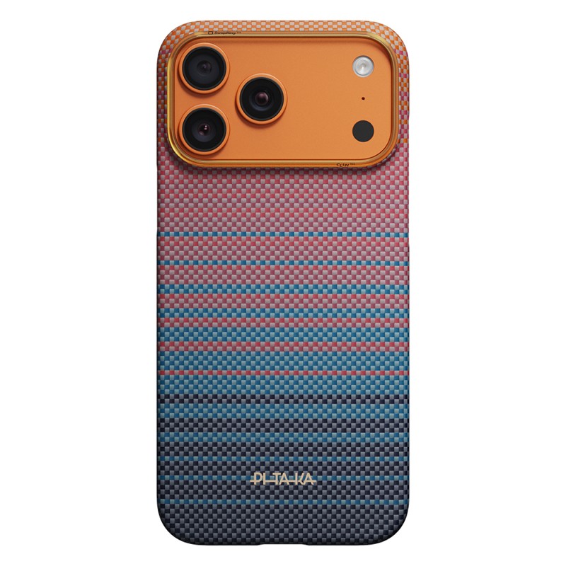 Apple iPhone 17 Pro Max Case M-safe Charging Enabled Aramid Fiber Pitaka Sunset 2.0 California Dream Series Cover - 25