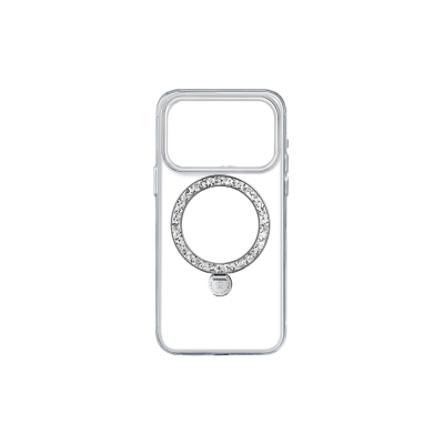 Apple iPhone 17 Pro Max Case M-safe Charging Enabled Glitter Stand Pynana Dancing Circle Trendy Series Cover - Pynana
