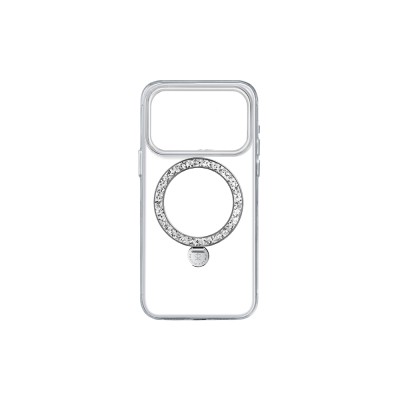 Apple iPhone 17 Pro Max Case M-safe Charging Enabled Glitter Stand Pynana Dancing Circle Trendy Series Cover - 2