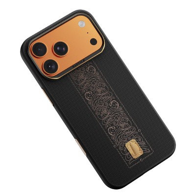 Apple iPhone 17 Pro Max Case M-safe Charging Enabled Raptic Aramid Dual Rise Series 24K Gold Plated Cover - 2