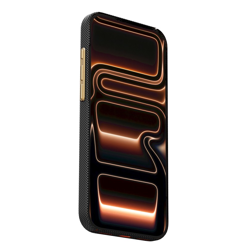 Apple iPhone 17 Pro Max Case M-safe Charging Enabled Raptic Aramid Skin Rise Series 24K Gold Plated Cover - 4