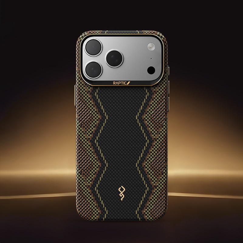 Apple iPhone 17 Pro Max Case M-safe Charging Enabled Raptic Aramid Skin Scepter Series Cover - 9