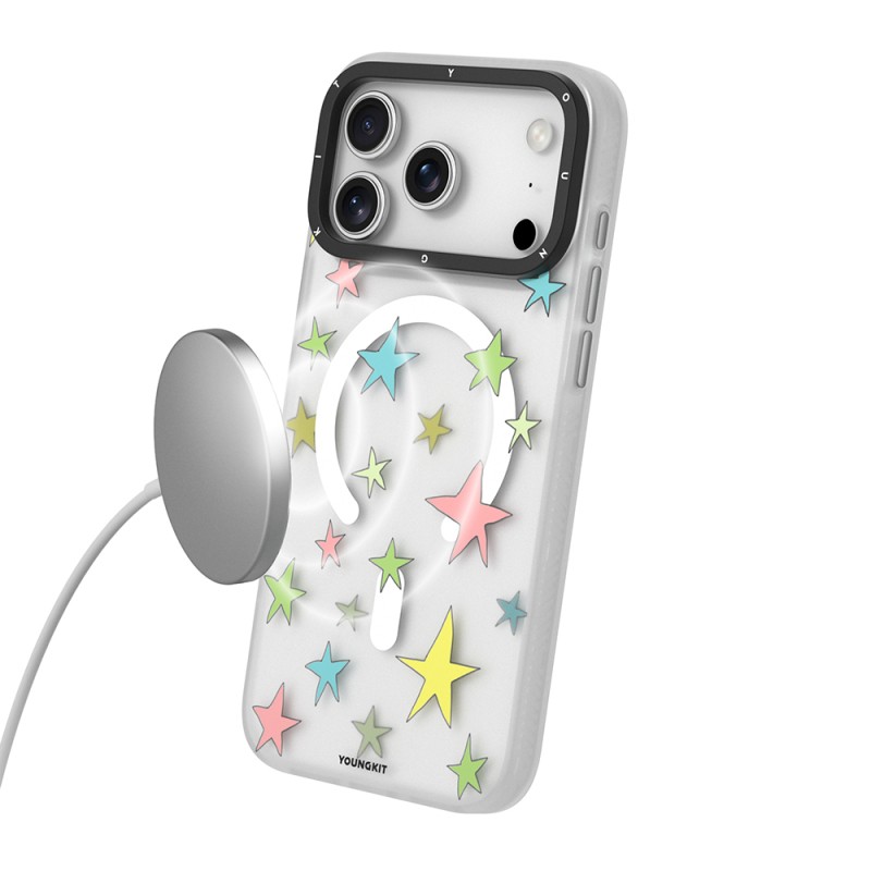 Apple iPhone 17 Pro Max Case M-Safe Charging Feature Airbag Dual Layer Youngkit Sweathart Series Cover - 11