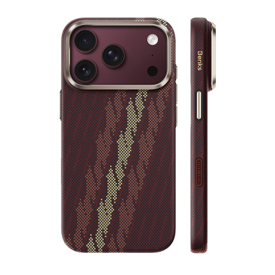 Apple iPhone 17 Pro Max Case M-Safe Charging Feature Benks Haven Air 2.0 Rouge Series Kevlar Carbon Cover Red