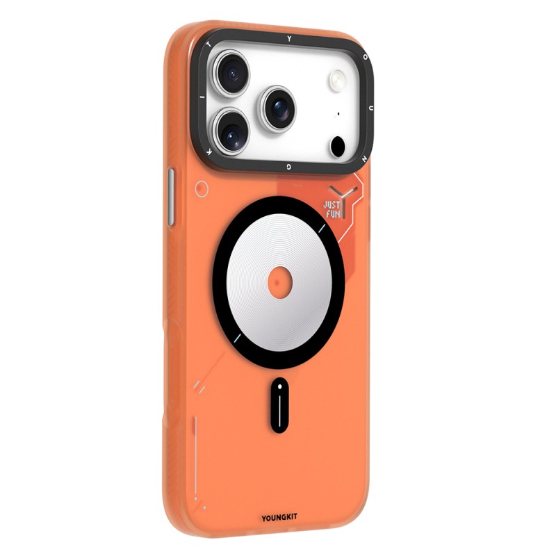 Apple iPhone 17 Pro Max Case M-safe Charging Feature Disc Pattern Youngkit Disc Battle Cover - 10