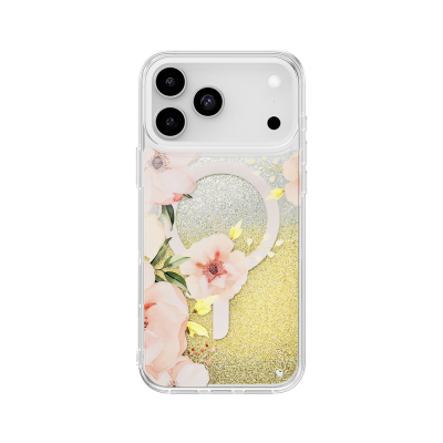 Apple iPhone 17 Pro Max Case M-safe Charging Feature Floral Patterned Glittery Back Surface Coehl Fleurette Cover - Coehl